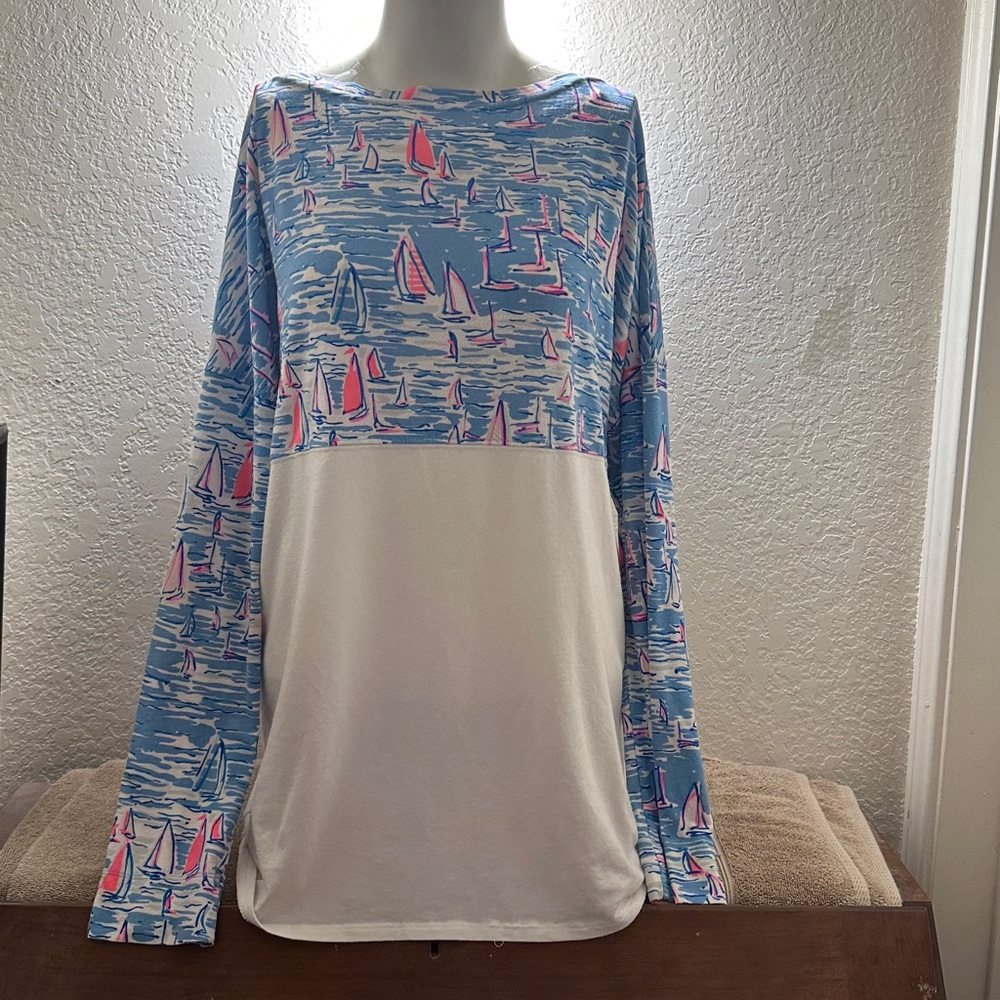 Lilly Pulitzer Red Right Return Finn Top